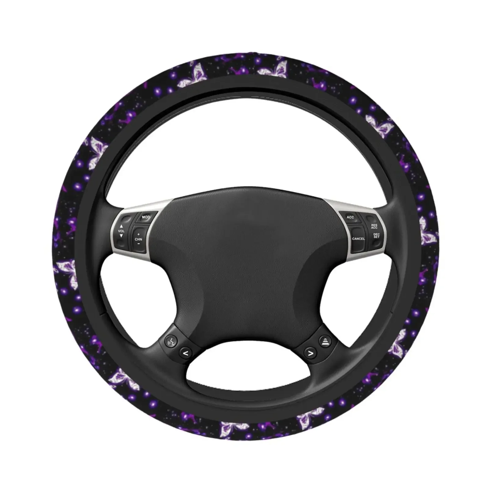 Butterfly Steering Wheel Cover for Women Girls Cute Wheel Cover Cars Accessories for Trucks SUV Decor 15 Inch