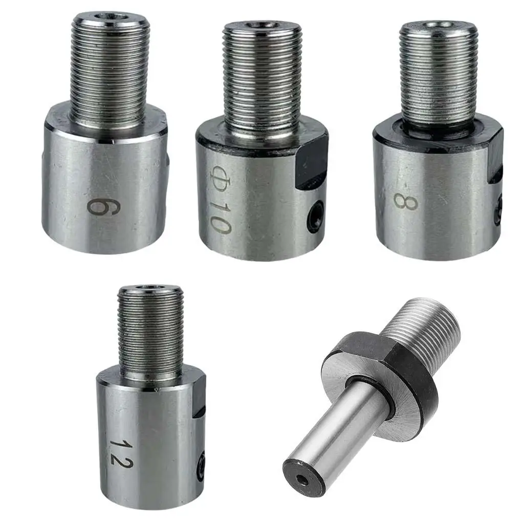 Steel Chuck Connecting Rod Adapter Connector for Lathe Chuck Woodworking Mini Lathe Machine Drilling Centering