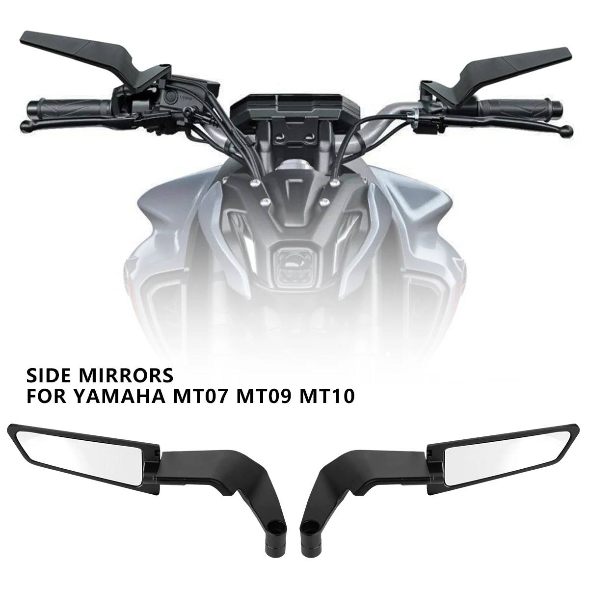 Motorrad zubehör Spiegel Stealth Winglets Spiegel zum Drehen von verstellbaren Spiegeln für Yamaha MT 03 07 09 R1 R3 R7 Xmax Ktm BMW