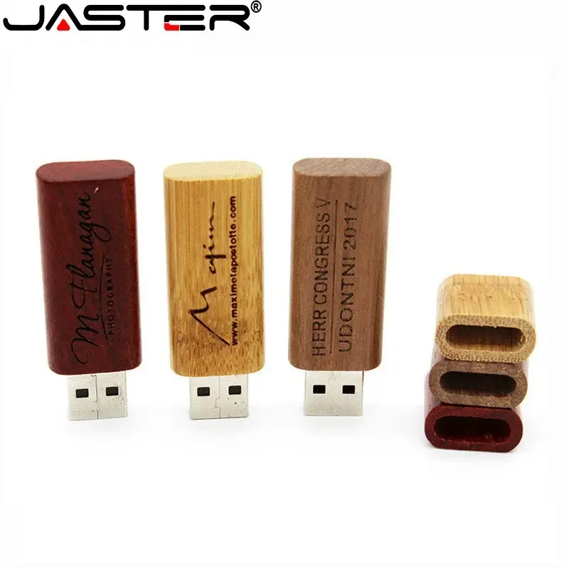 JASTER (free custom logo) wood bamboo USB flash drive pen drive 4GB 8GB 16GB 32GB USB creative suitable for photography wedding