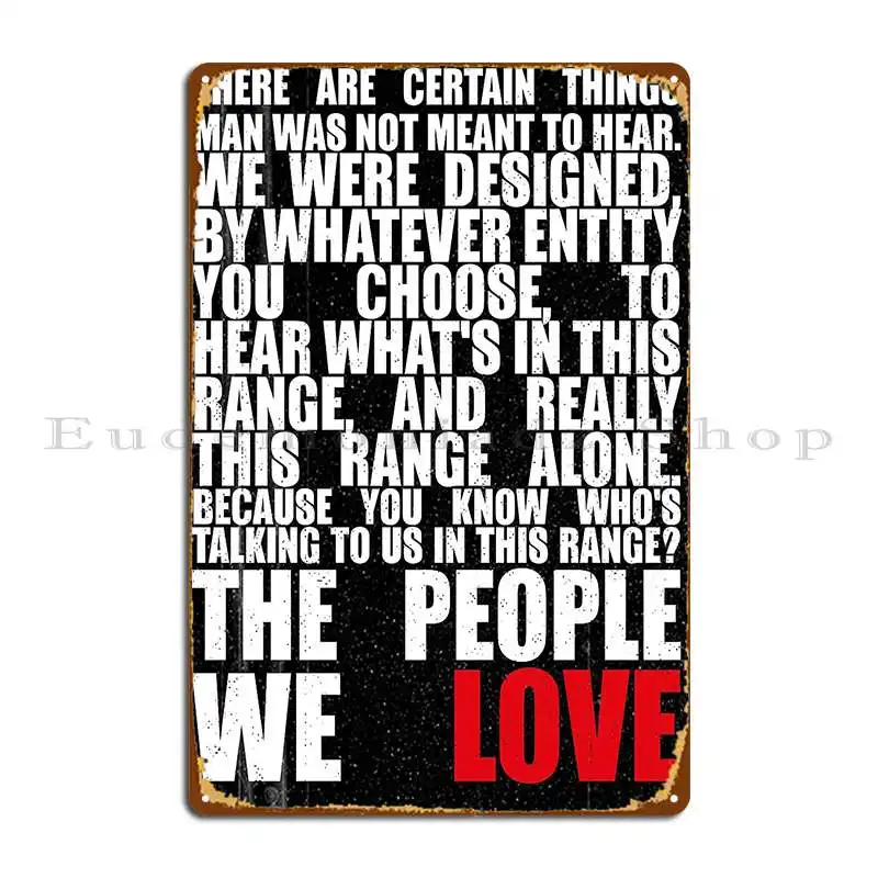 Pierce Hawthorne The People You Love Metal Plaque Cinema Poster Pub Plates Retro Print Tin Sign Poster