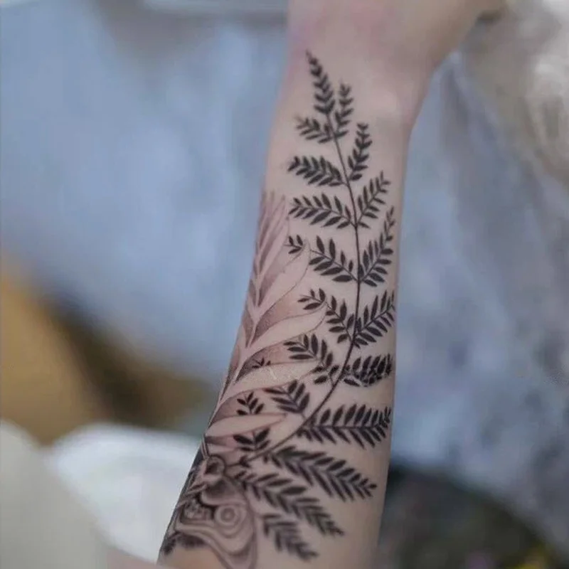Last Survivor Ellie Flower Arm Tattoo Waterproof Permanent Male Female Body Art Decorations Chinese Style Home Accessories