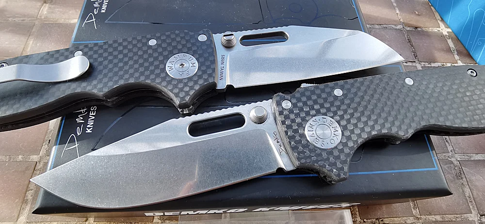 JUFULE Real Carbon Fibre Handle Demko Ad20 Shark Ceramic Bearing Mark S35vn Military Camp EDC Kitchen Hike Dinner Tool Knife