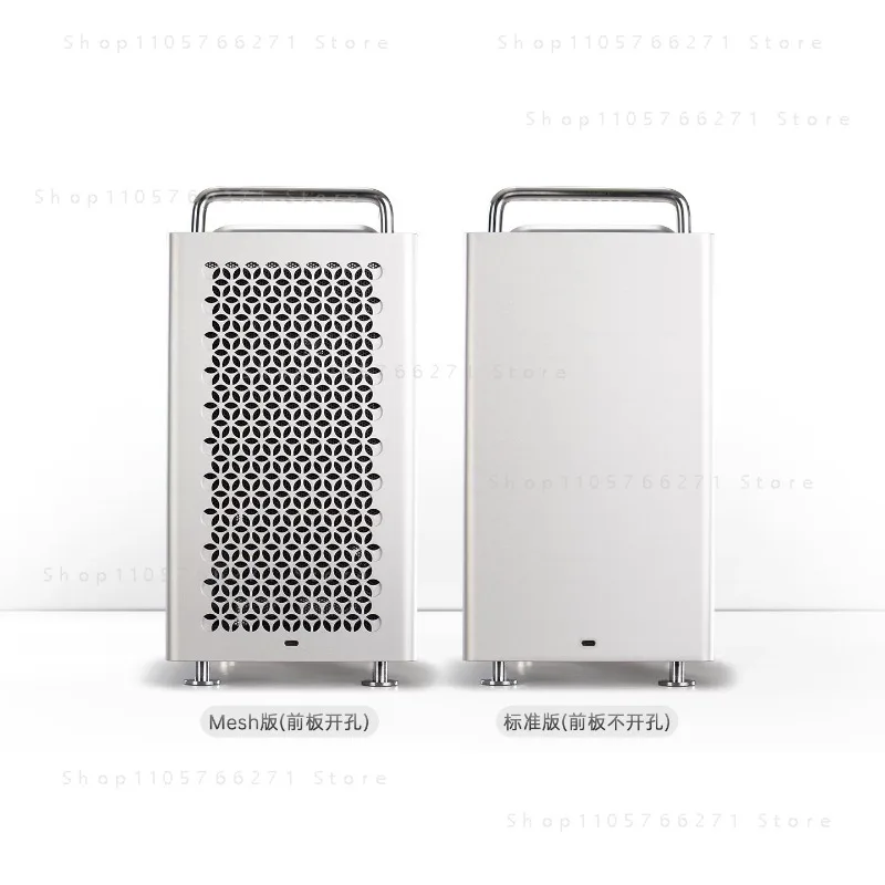 B2Pro All Aluminum MATX Portable Compact Handheld Host Case with Lightless and Minimally Designed Handle 240 Water Cooled