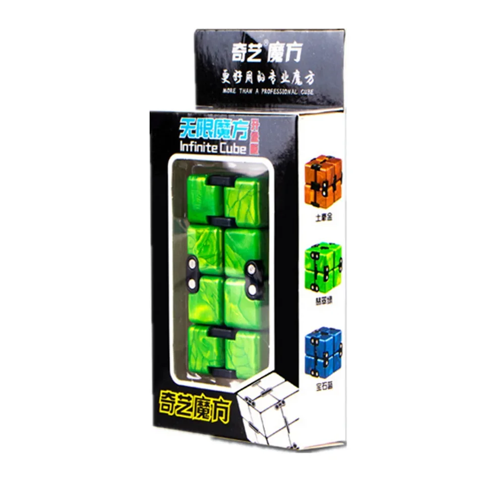 Qiyi 2x2 cubo louco infinito magia cubo infinito relaxar aliviar a pressão 2 camadas cubo brinquedo de ponta do dedo para crianças presente