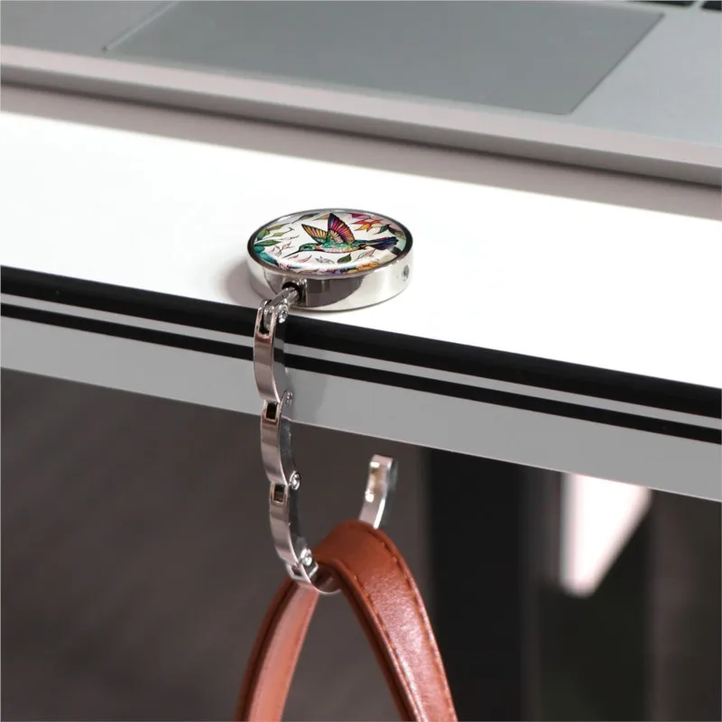 Handbag Hook Foldable Metal Table Hanger Portable Handbag Holder For Desk Side Storage Handbag Display Daily Carry Gift Item