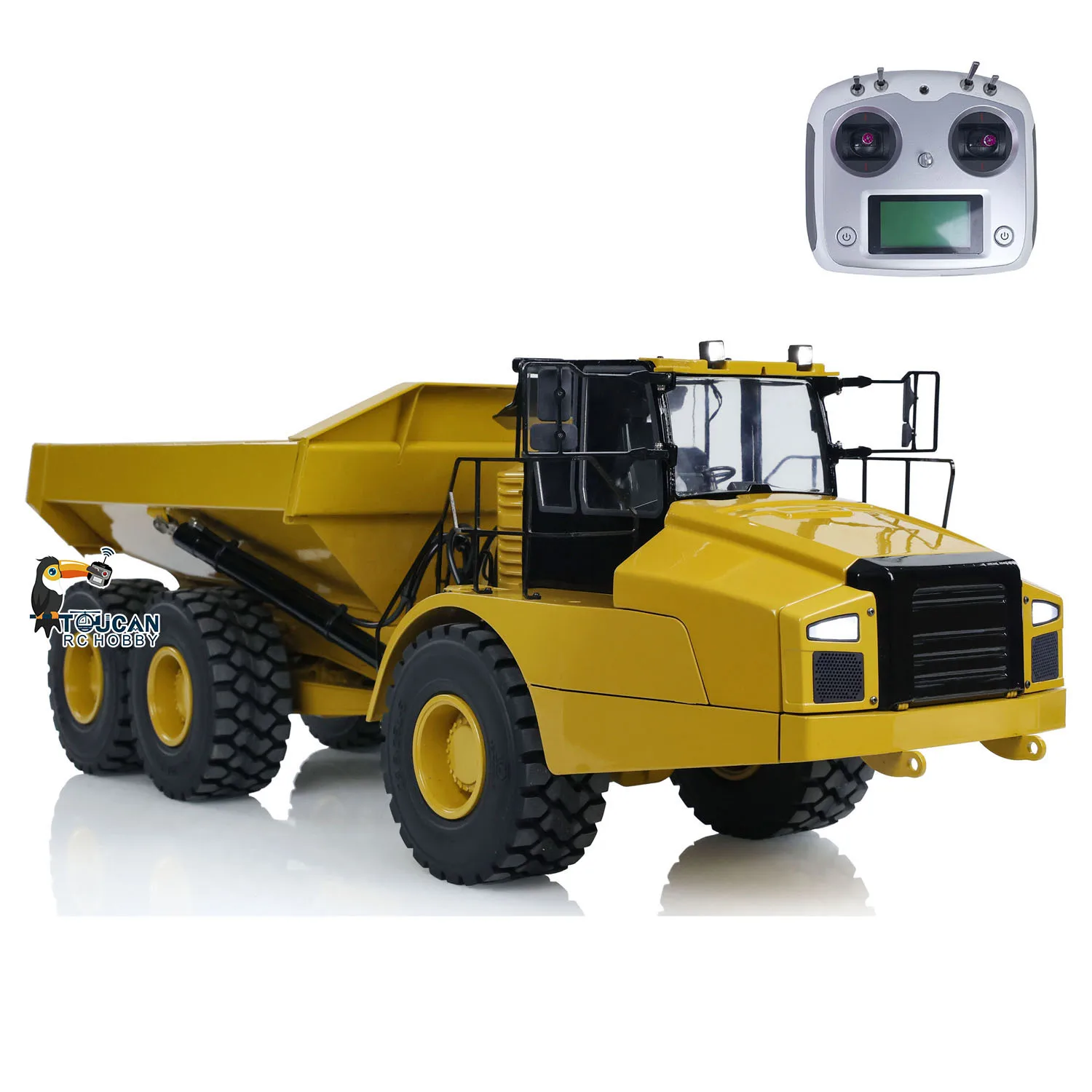 In Stock 745D RC Hydraulic 1/14 Metal Articulated Truck DIM K745 6x6 Construction Light Sound Pump ESC Valve Cylinder Vehicle