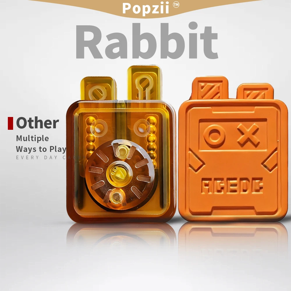 Rabbit PEI EDC Multiple Ways to Play Mechanical Push Slider Stress Relief toy Fidget spinner Antistress Fidgeting toys
