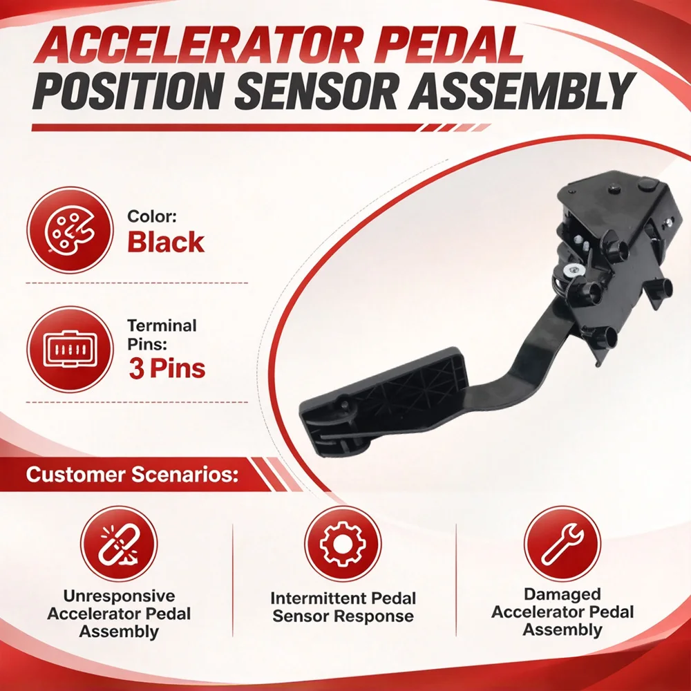 Accelerator Pedal Position Sensor Assembly F81Z9F836AA F81Z9F836AB For Ford F-250 F-350 F-450 F-550 Super Duty 1999-2001