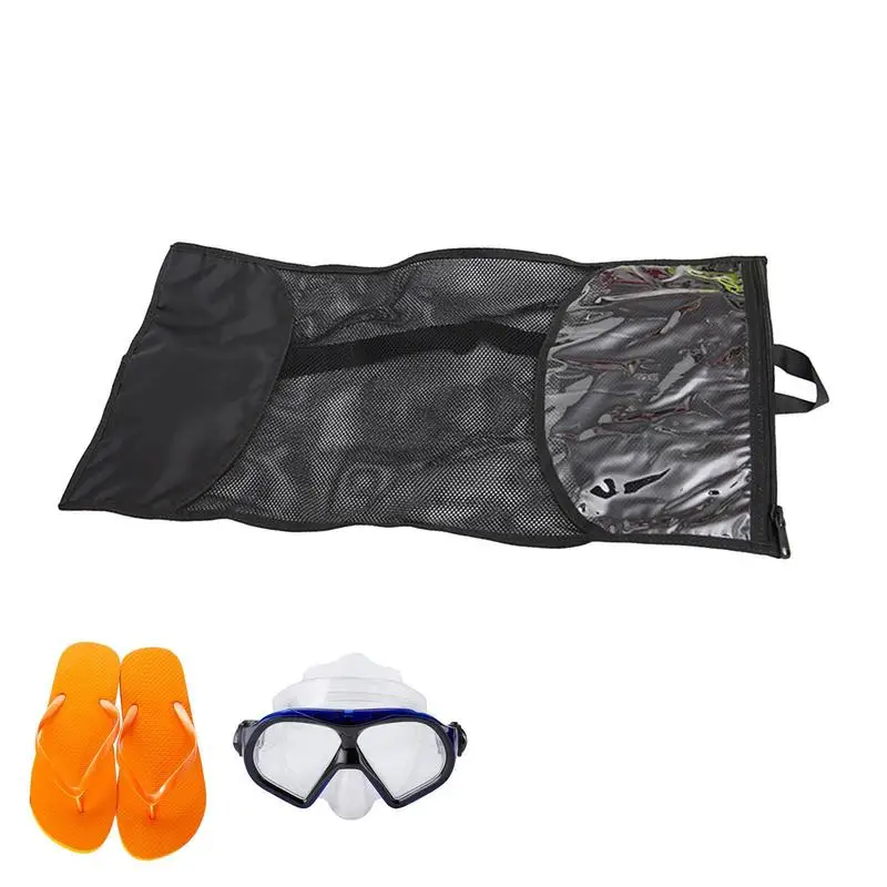 Net Bag For Snorkeling Mesh Aquatic Snorkel Swim Sport Bag 22.83x11.81in Multi Purposes Storage Bag For Gym Sports Snorkel