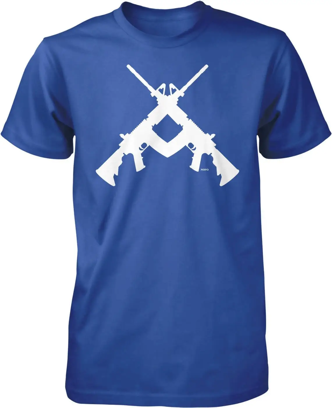 Crossed AR 15 Rifles Men's T shirt HOOD_01099