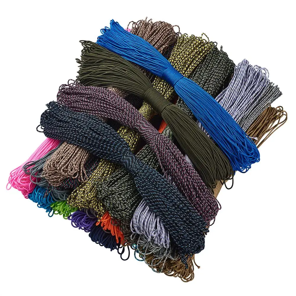 pandahall 2mm 100m/bundle Polyester Spandex Cords Ropes for Jewelry Making DIY Braided Bracelet Necklace F80