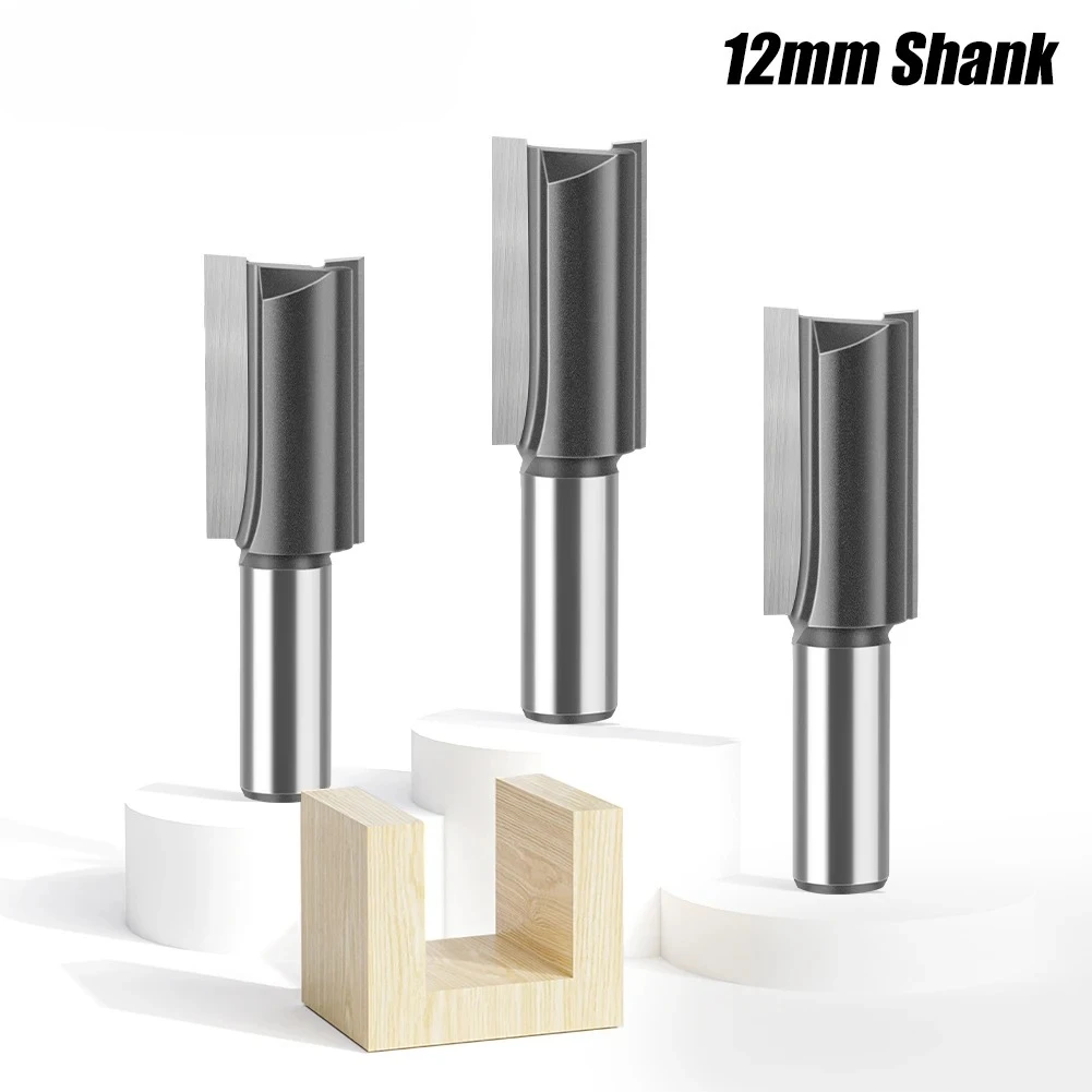

1PC 12mm Shank 11-22mm Diameter Extended Straight Blade Length 40mm Router Bit Slotted Straight Cutter Woodwork Milling Cutter