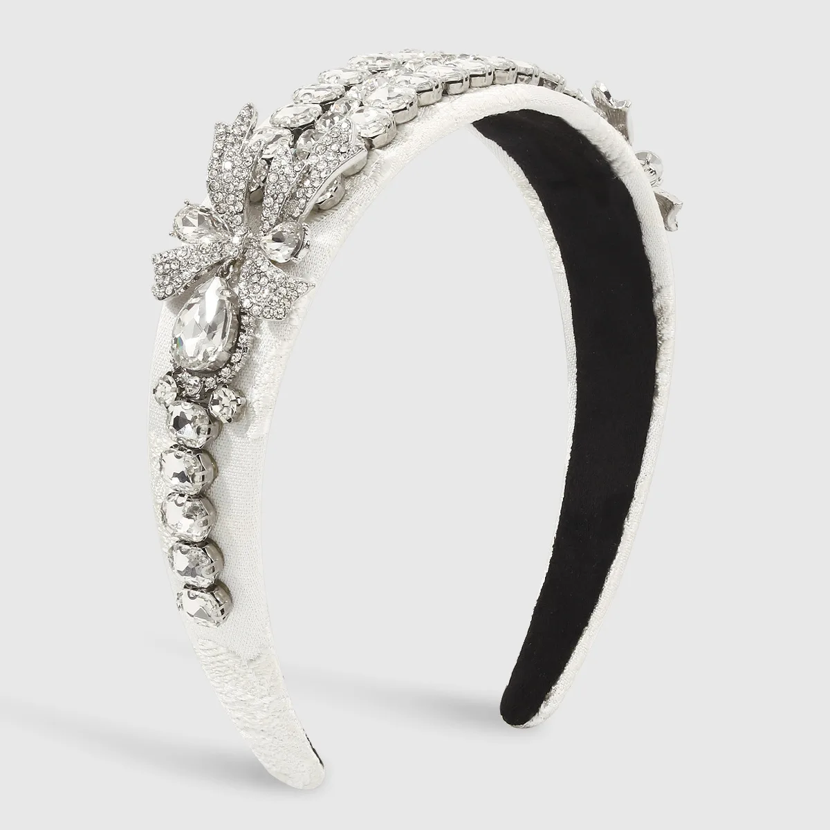 F4868 Fashion Baroque style niche headband, fabric rhinestone pressure hair, personality versatile, going out headband women