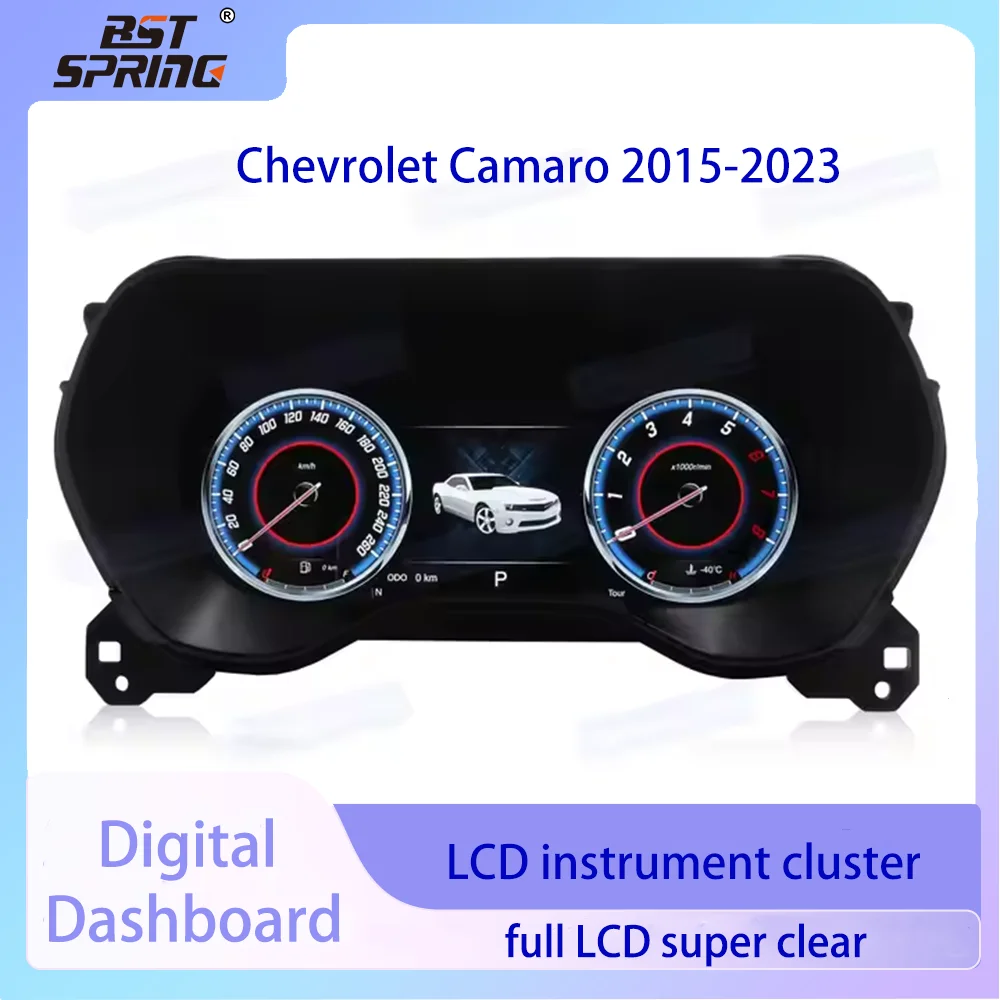 

ЖК-экран Android для Chevrolet Camaro 2015-2023, цифровой датчик, кластерный спидометр, мультимедийная головка, стерео инструмент