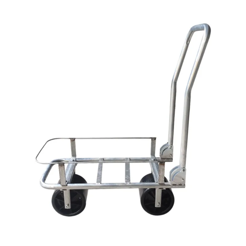 Multi-purpose greenhouse fruit and vegetable picking transport vehicle Convenient push-pull mobile tool cart folding