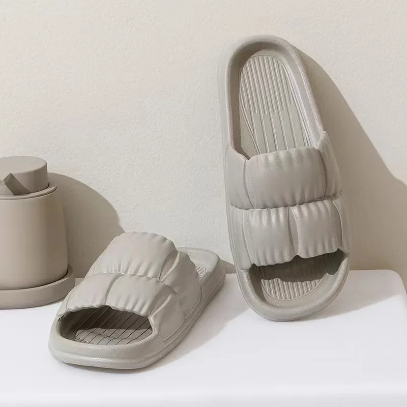 Flower indoor home slippers summer simple anti slip men's and women's lightweight EVA spring cool slippers soft bottom bathroom image 3