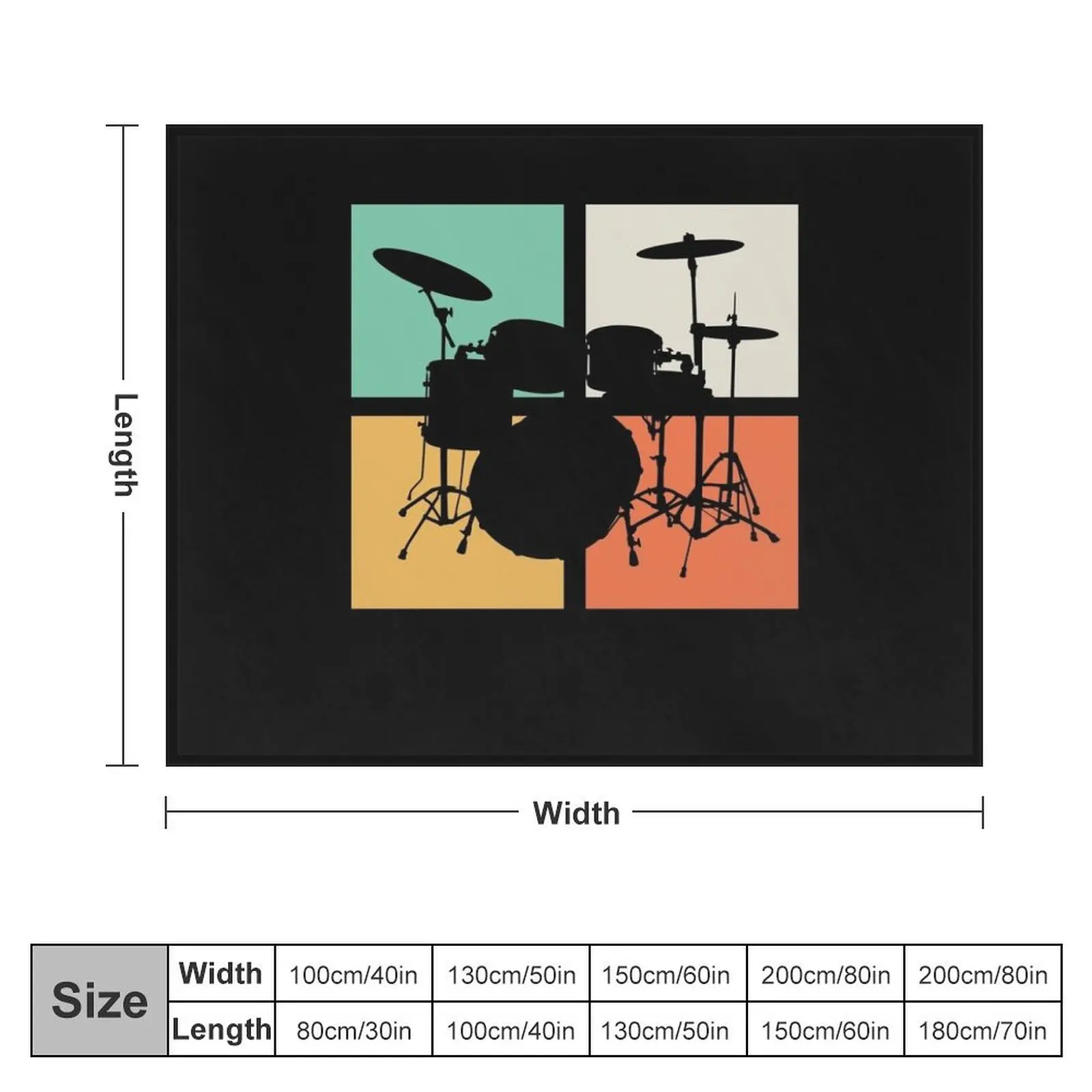 Drum kit Drumline Throw Blanket Soft Beds funny gift cosplay anime Blankets