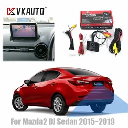 VKAUTO Fish Eye Rear View Camera For Mazda 2 Yaris R Yaris SCION iA 2015~2021 Backup Reverse Parking Camera Kit