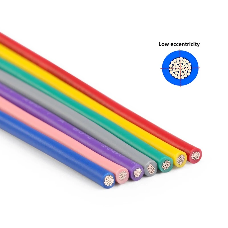 20/50m Multi-Stranded 1007 Electric Wire 30 28 26 24 22 20 18 16 AWG PVC Insulation Tinned Copper Cable 300V DIY LED Lamp Line