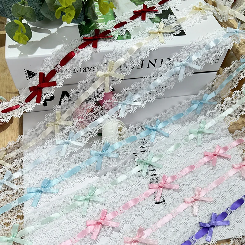 1M Bow Pleated Lace Handmade Diy Decoration Baby Clothes Skirt Hem Clothing Lace Accessories Curtains Home Decoration Accessorie