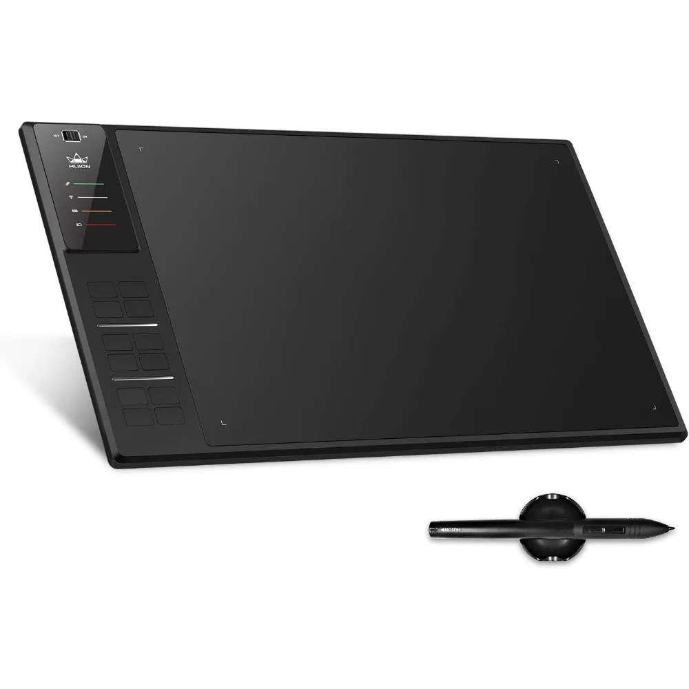Graphic Drawing Tablet 8192 Pressure Sensitivity, 12 Keys, 13.8x8.6 inch, 2000mAh, PC/Mac, for Drawing, Writing, Animation
