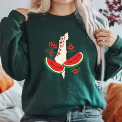 This Is Not A Watermelon Sweatshirts Funny Watermelon Women Sweatshirt Long Sleeve Graphic Hoodies Peace and Love Streetwear Top