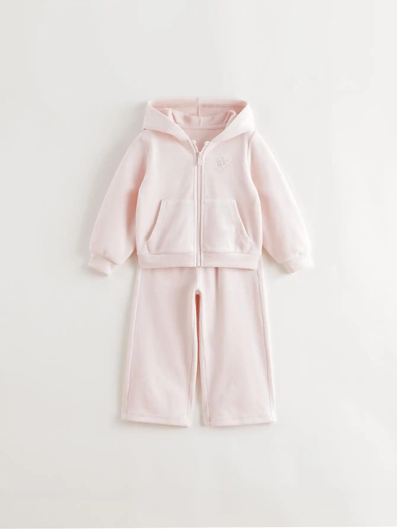 

MARC & JANIE 2 Pieces Big Kids Girl Velvet Soft Breathable Outdoor Sport Sets Hooded Jacket and Pants Suit 551538