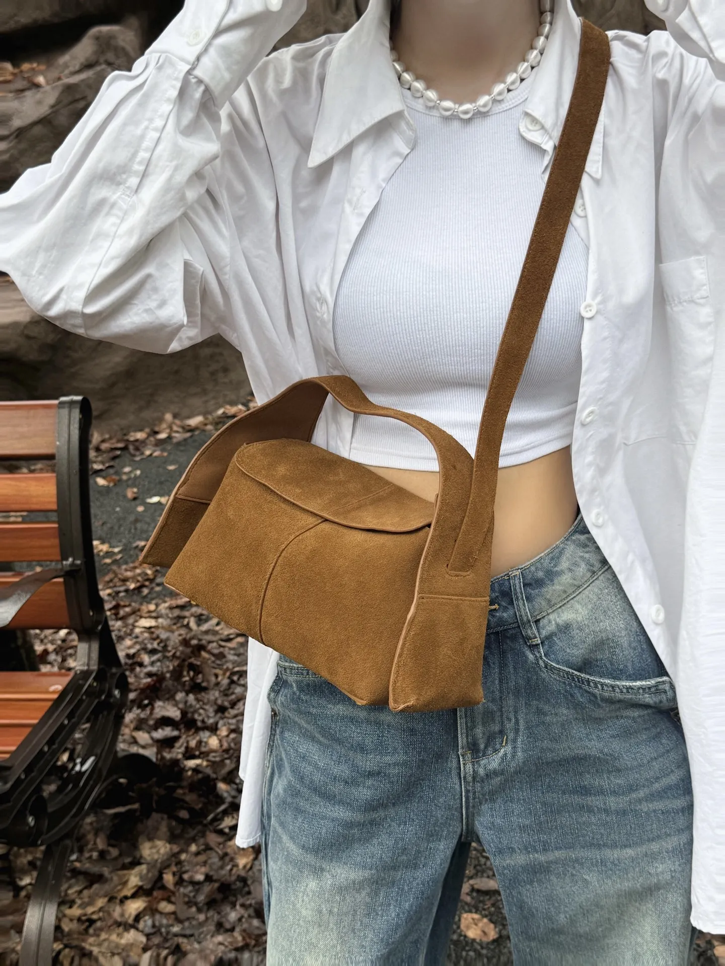 Women's Shoulder Bags Handbags Leather Bags Zipper Closure Large Capacity Underarm Shoulder Bags Fashion Stylev