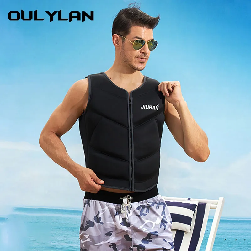 Oulylan Neoprene Life Jacket Fishing Vest Water Jacket Sport Adult Kid Life Vest Clothes Swim Skating Ski Rescue Boats Drifting