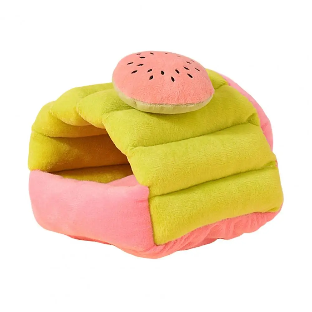 Small Bed Rabbit Hole Bed Cozy Plush Hamster Nest Guinea Pig Hideout Bed Set for Small Soft Rabbit Cave House Play for Hiding