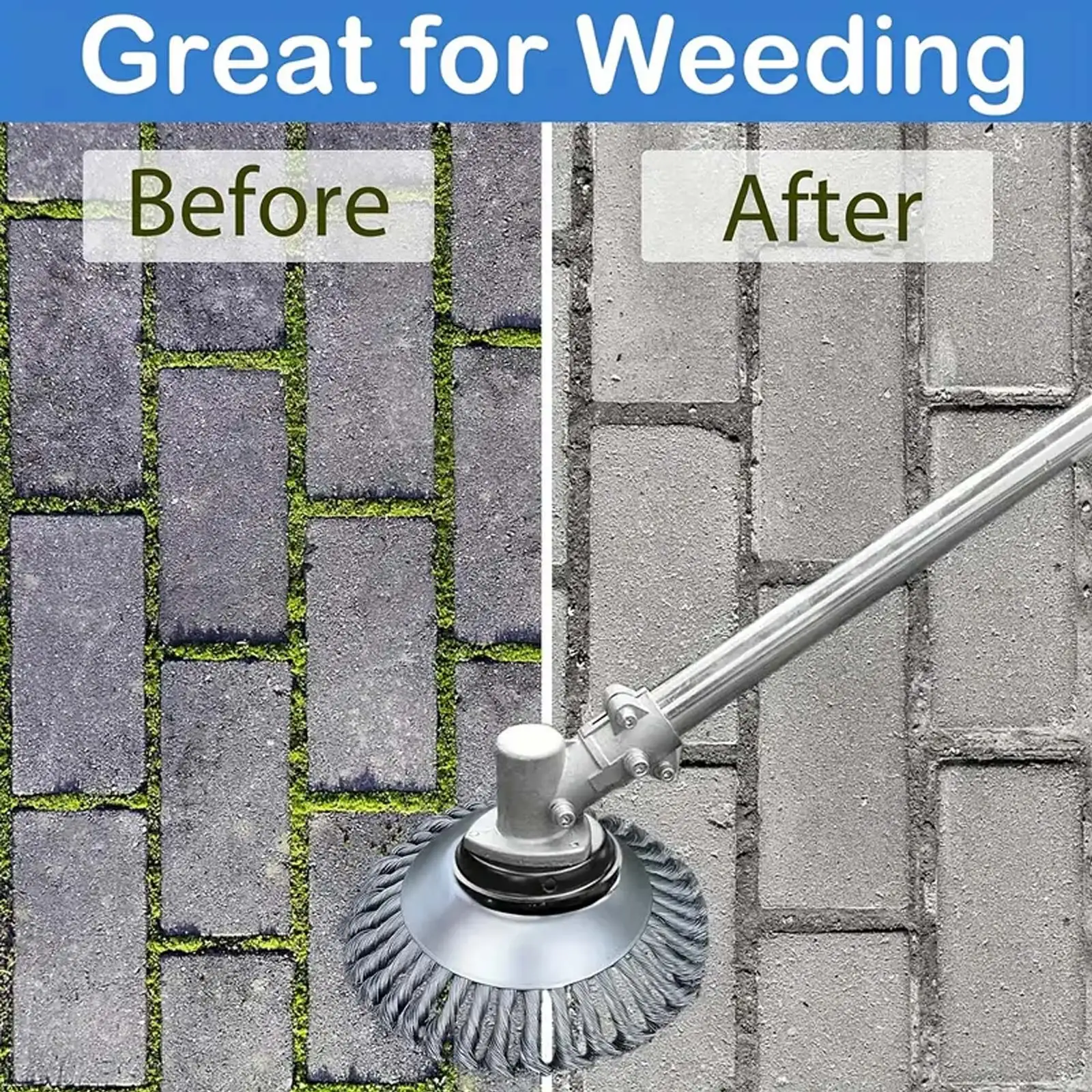 Multi-Function Rotary Brush (6/8 inch) – Weed Remover & Rust Scraper for Lawn, Park & Metal Surface - Only the brush