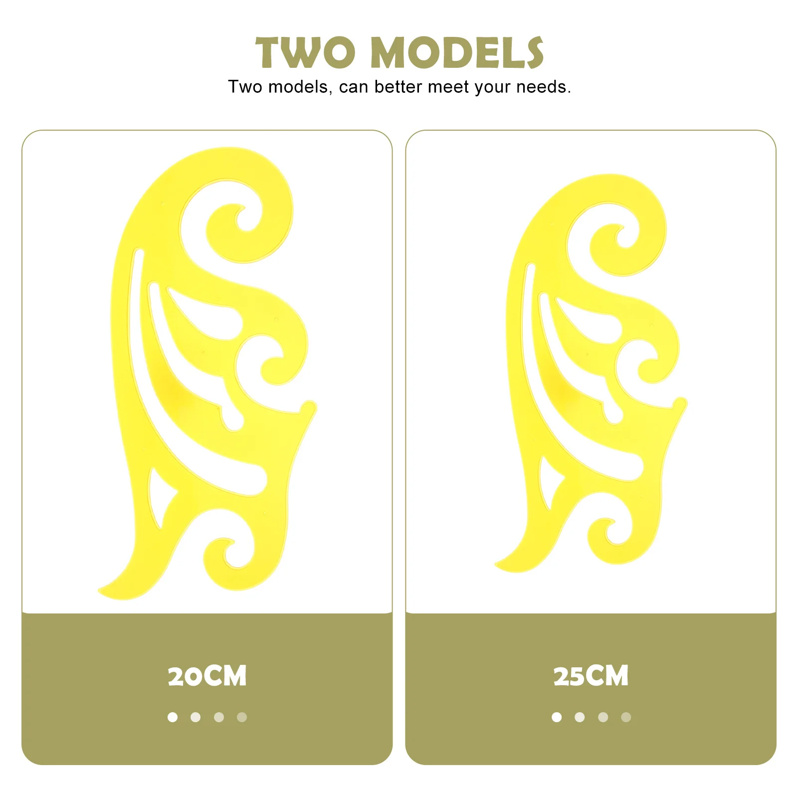 

2pcs Clothing Proofing Ruler Set Lightweight Pet Material Drafting Template Tool For Sewing Cutting Pattern Making Diy Stitching