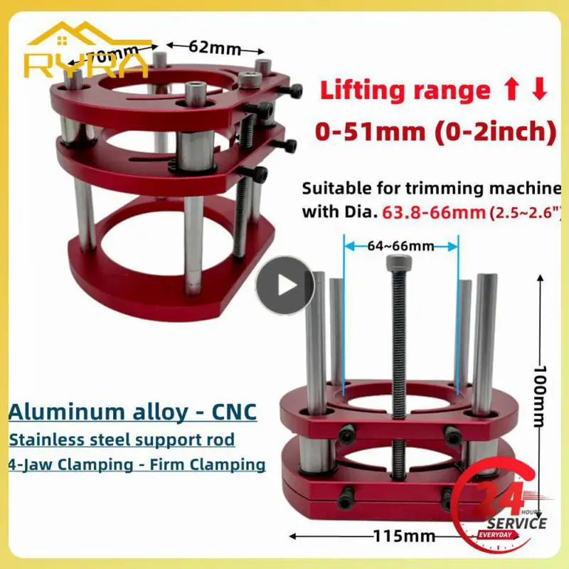 

Woodworking Router Lift for 65mm Diameter Motors Router Table Wood Milling Liftable Plunge Base for Trimmer Engraving Machine