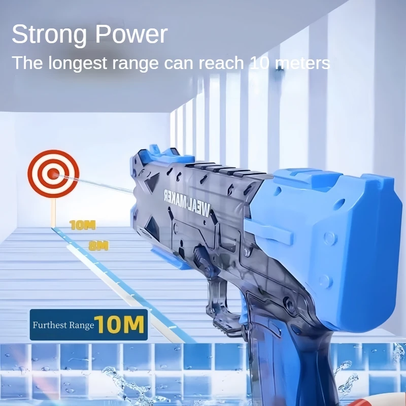 Pistolet à eau électrique automatique pour enfants, jouets de jet d'eau, rafales de glace, recul, plage d'été, jeux de plein air, enfants