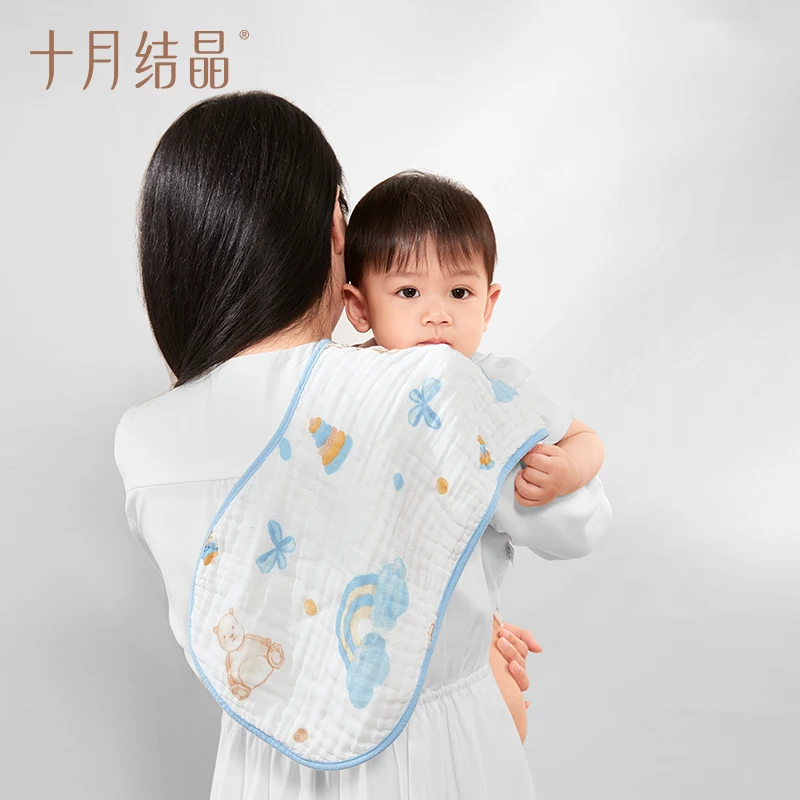 TEN-MJOURNEY Baby burp towel anti-spit-up saliva towel pure cotton newborn baby bib soft gauze shoulder pad