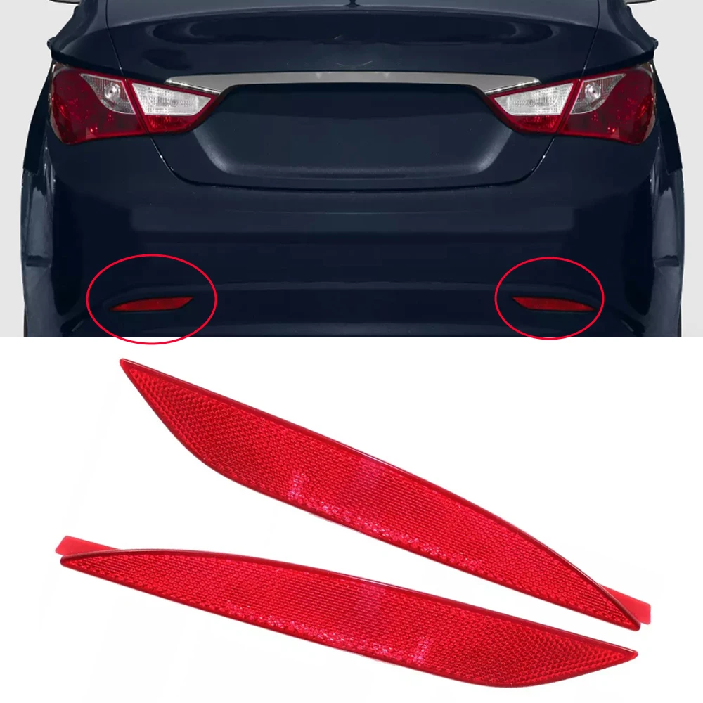 For Hyundai Sonata GL GLS Limited SE 2011 2012 2013 Left and Right Rear Bumper Reflectors 924063S000 924053S000 92405-3S000