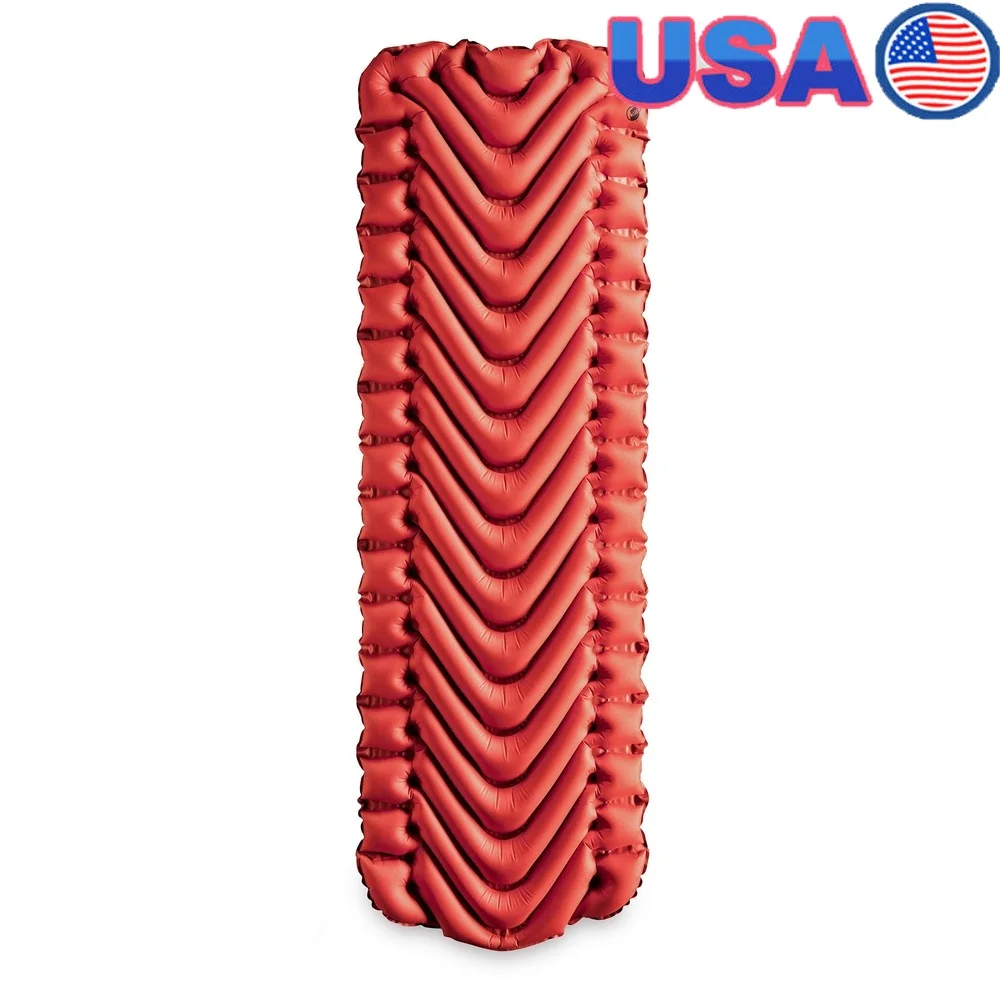 

Insulated Sleeping Pad Lightweight Inflatable Mattress Durable Camping Outdoor Air Pad V-Chamber Design Easy Inflation R-Value