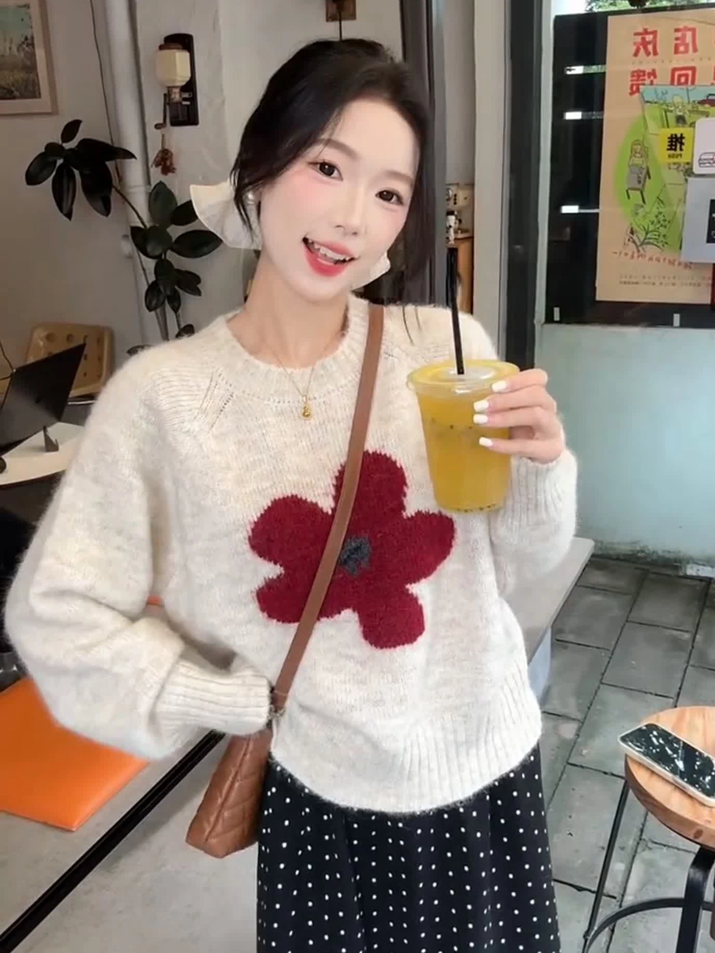 

Korean Sle Thiened Fluffy Knitted Sweater Women's Autumn Winter Loose Fit round Ne Pullover Soft Warm Faionable