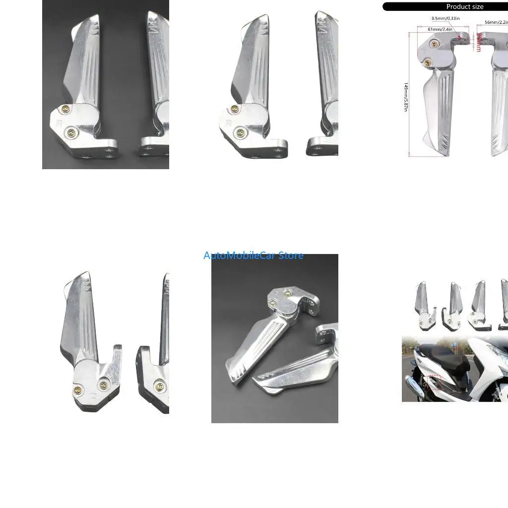 G8TE Pliable Motorbike Footrest Rear Chair Footpeg Powerful Aluminum Mixture Easy Installation Specific Model