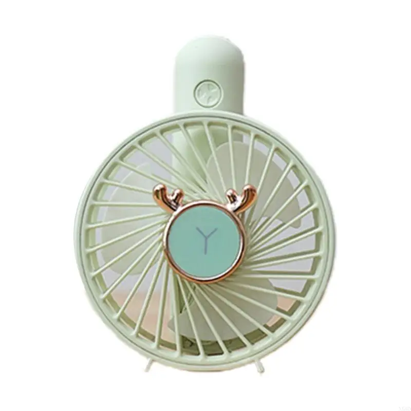 DEER DEER DEER TAY FAN Kích thước túi làm mát Quạt làm mát USB có thể sạc lại lông