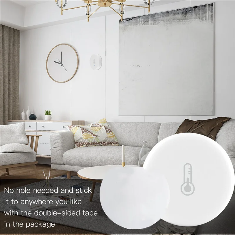 ABZW 6X Tuya Smart Zigbee 3.0 مستشعر ذكي لدرجة الحرارة والرطوبة يعمل بالبطارية مع Tuya Smart Life Alexa(B)