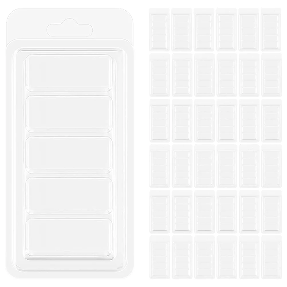 

100 pcs Empty Wax Melt Containers Clear Transparent Diy Wax Melting Molds For Making Crafts Clamshells Plastic