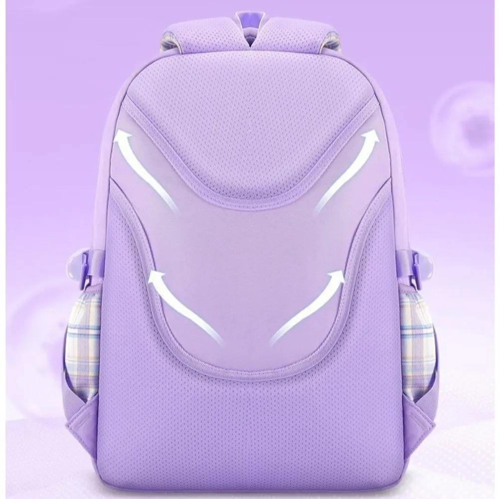 Cute Large Capacity School Backpack Checkered Plaid Student Backpack Lightweight Waterproof Girls Backpack School