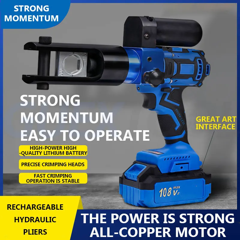 

Electric Hydraulic Plier Rechargeable Battery Powered Crimping Tool 16-400mm² Crimping Copper Aluminum Terminal