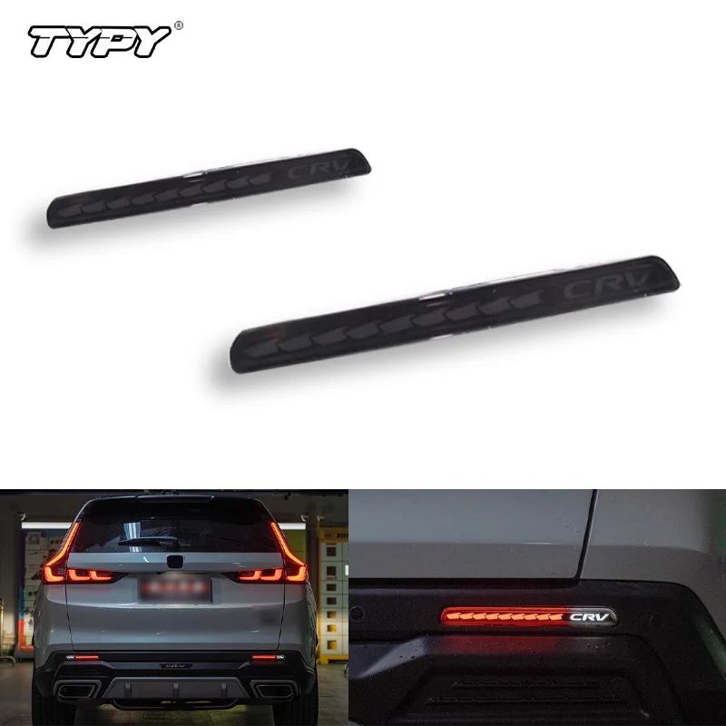

TYPY For Honda CRV 2023-2024 LED Rear Bumper Lights Dynamic Turn Signal Brake Warning Lamp Taillight 12V Auto Accessories