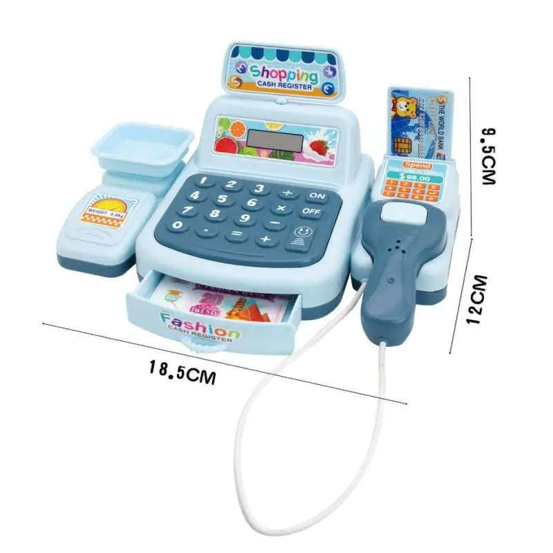 1Set Electronic Game Lighting And Sound Effects Supermarket Cashier Toy Simulation Shopping Cash House Toys‘
