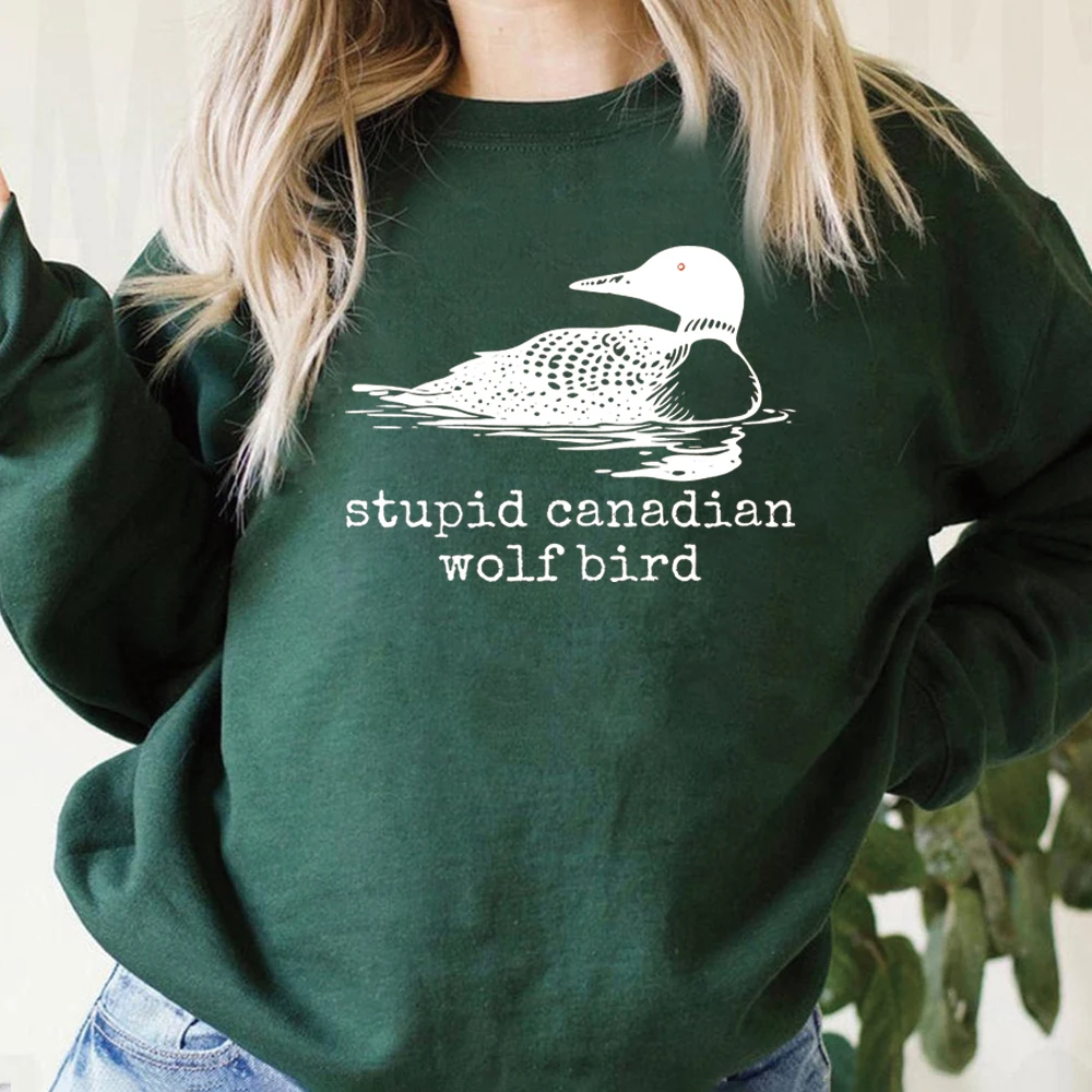 Stupid Canadian Wolf Bird Sweatshirt Heated Rivalry Sweater Hockey Shirt Gay Sport Tee Unisex Long Sleeves Sweatshirts Fans Gift