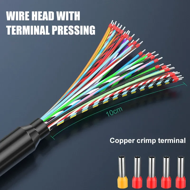 SCSI Servo Connection Cable with Terminal CN14/20/26/36/50 Pin Loose Wire Signal Head Shielded Line for Panasonic Yaskawa Cord