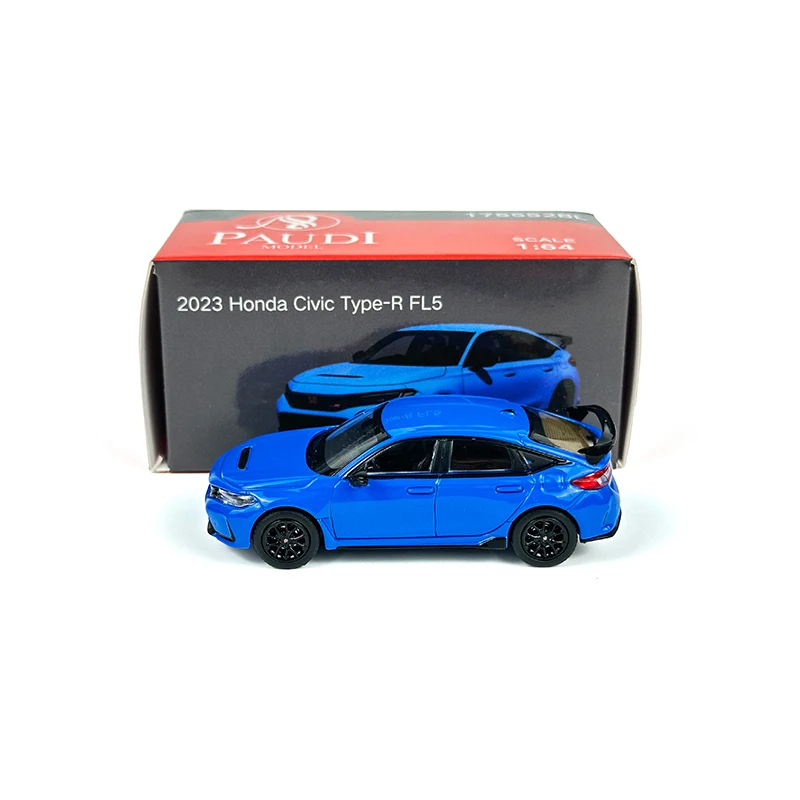 Paudi 1:64 2023 Honda Civic Type-R FL5 Metal Car Model 1:64 Alloy Miniature Car Toy Adult Hobby Collection Souvenir Display Gift